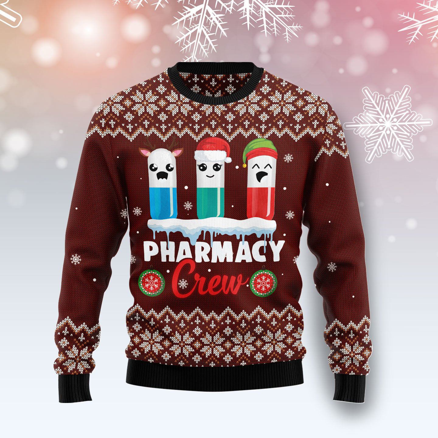 Christmas Pharmacy Crew Funny Ugly Xmas Sweaters Funny Xmas Clothing Xmas Gifts For Men