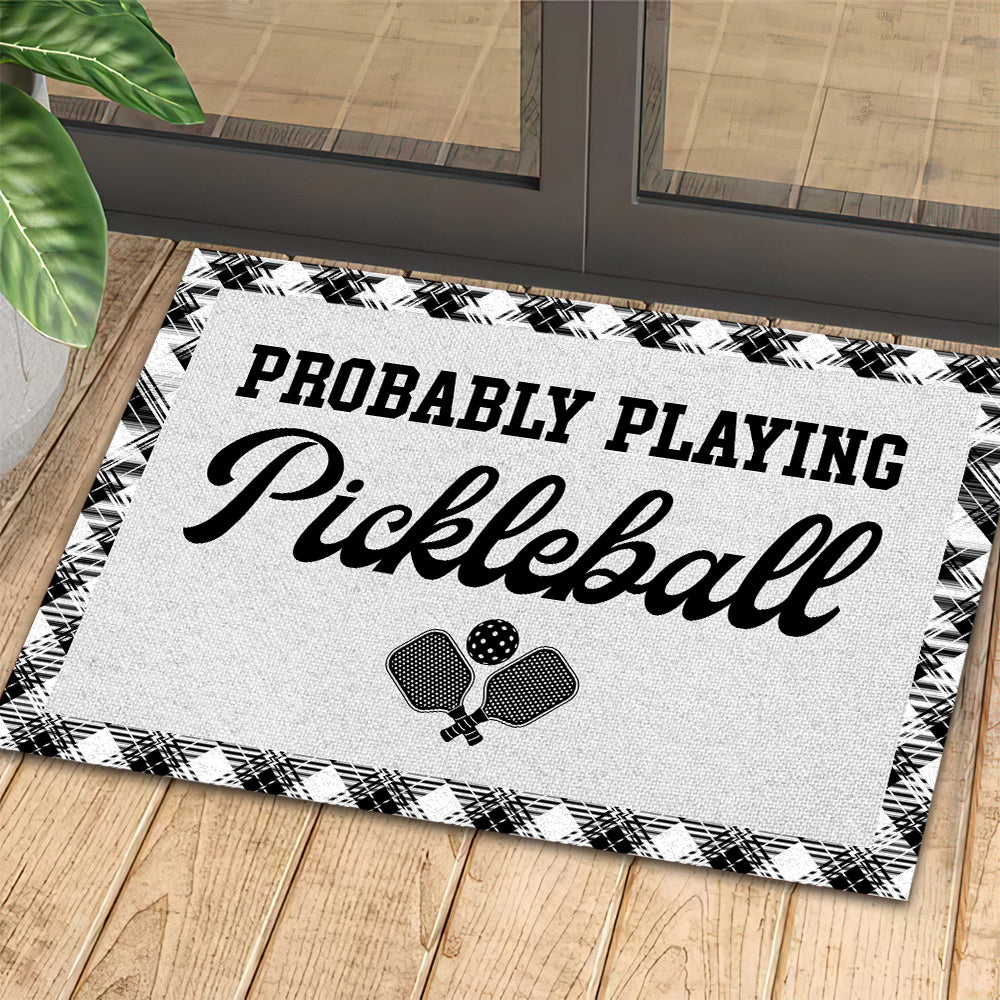 Christmas Pickleball Doormat Probably Playing Pickleball Doormat For Home Decor Housewarming Gift Welcome Mat Gift