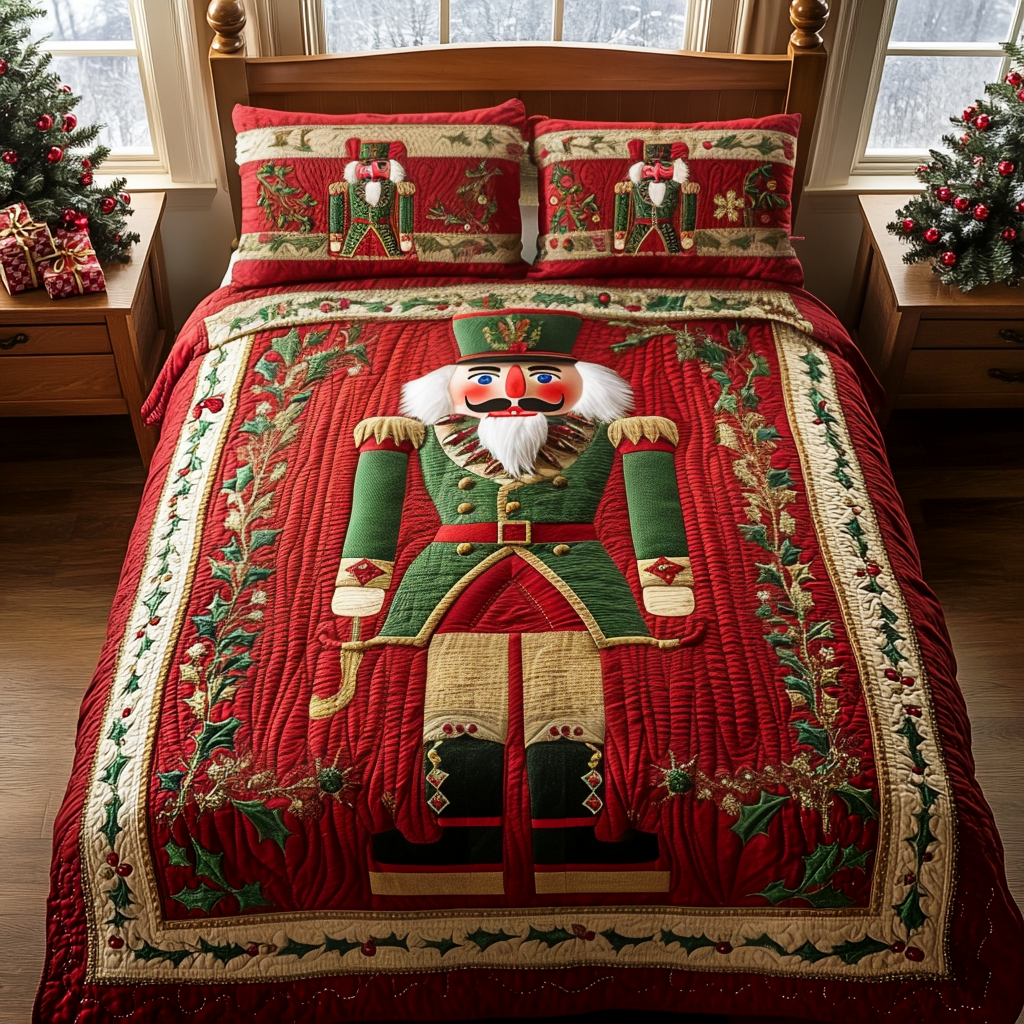 Christmas Quilted Bedding Set Bed Room Decoration Appreciation Gifts For Church Volunteers