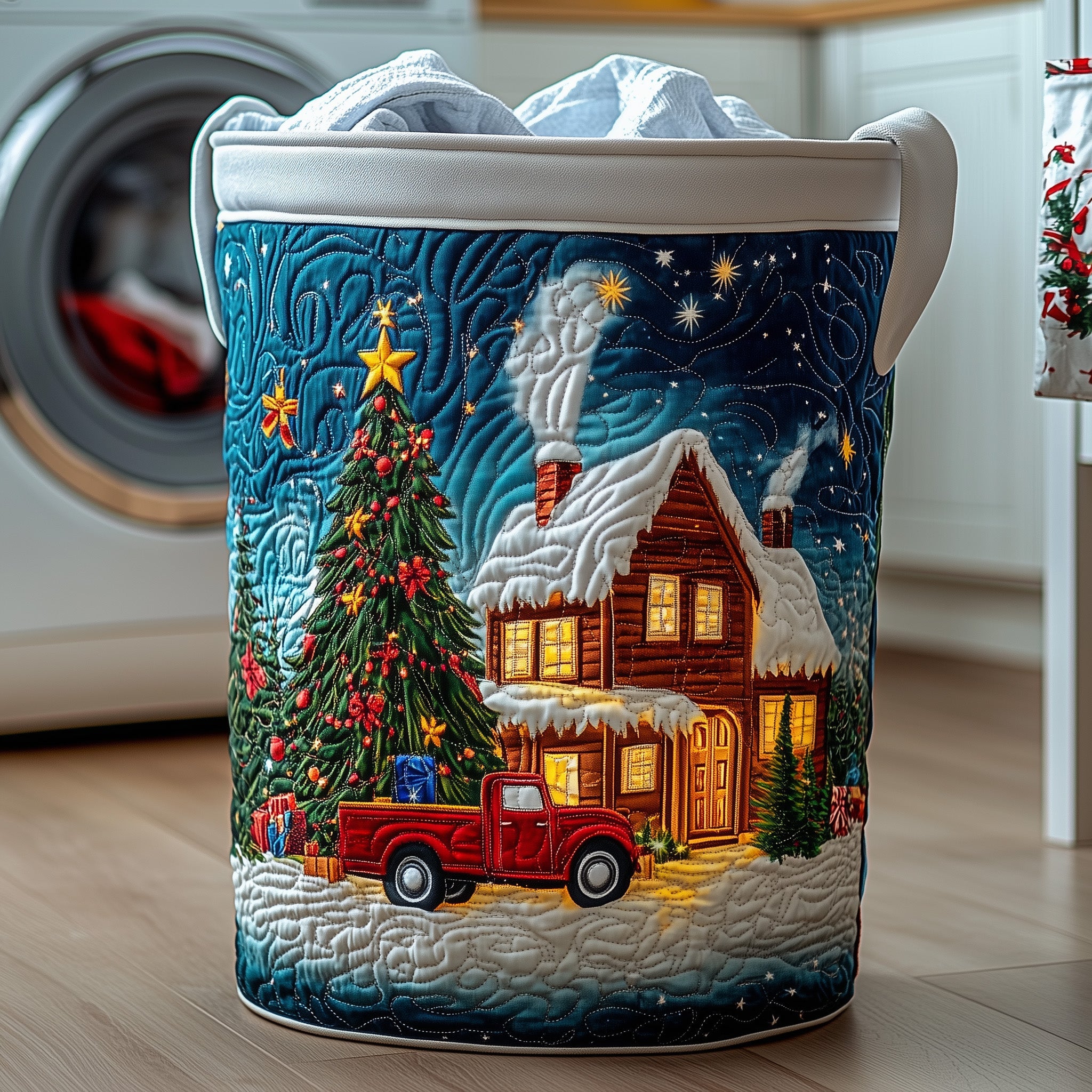 Christmas Quilted Laundry Basket Xmas Gift Ideas For Her