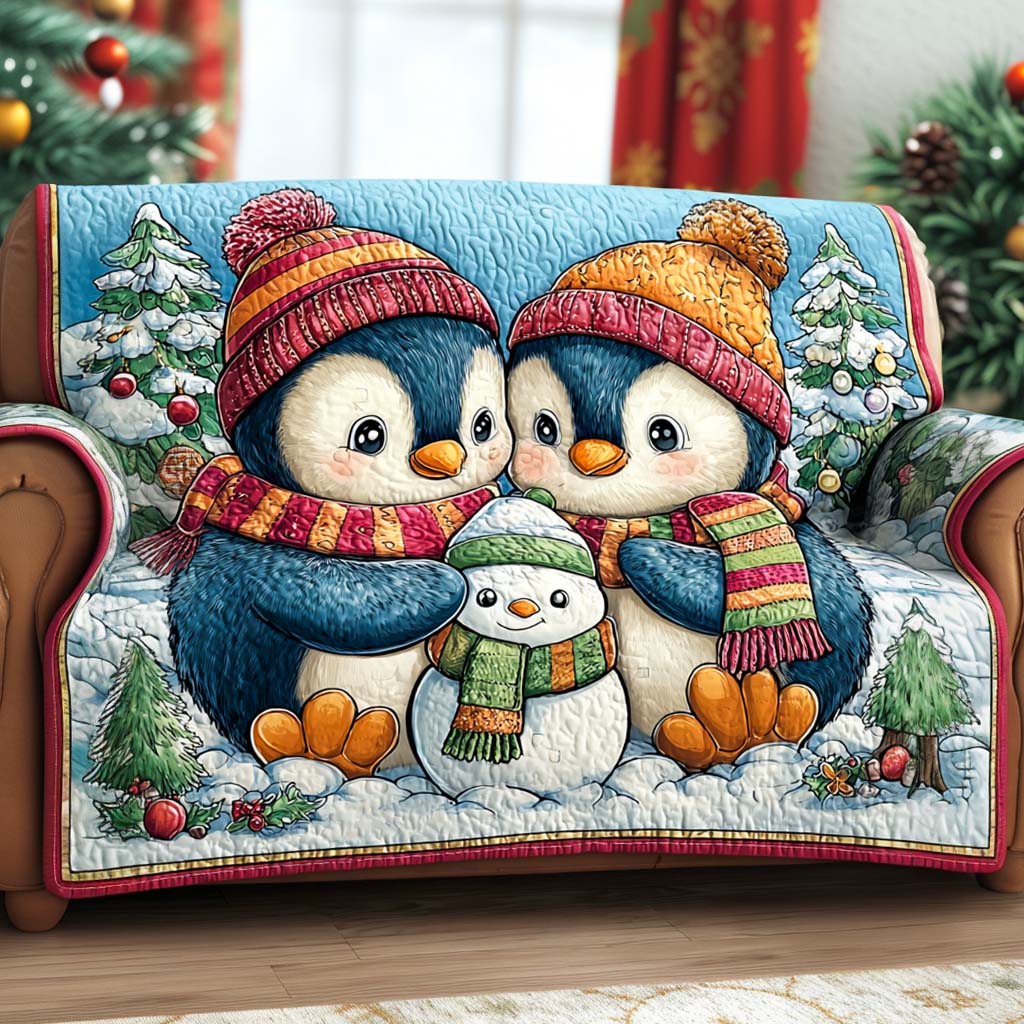 Christmas Quilted Sofa Cover Sofa Cushion Covers Xmas Decor Gift - Image 5