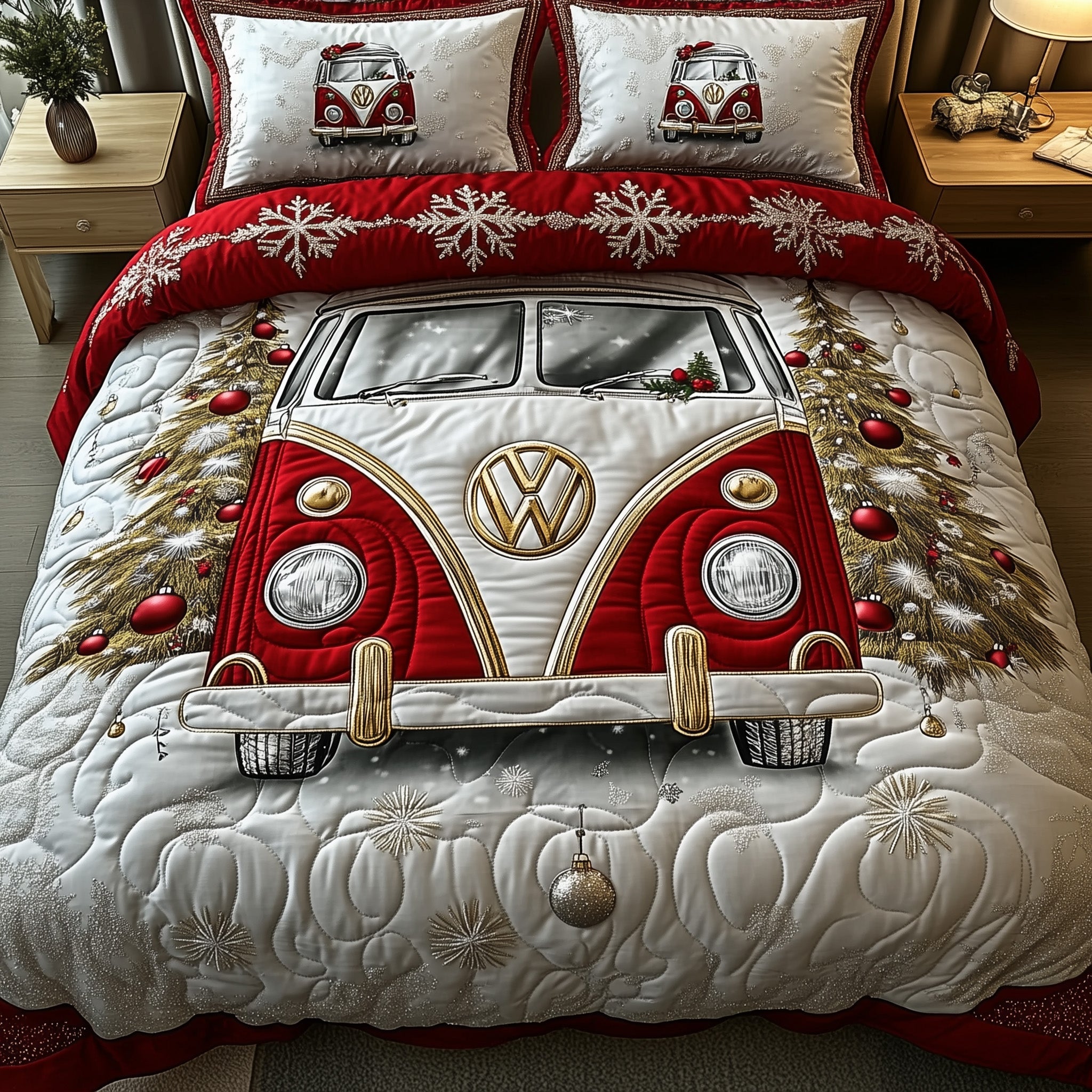 Christmas Ride Duvet Cover Set Easter Merch Gift
