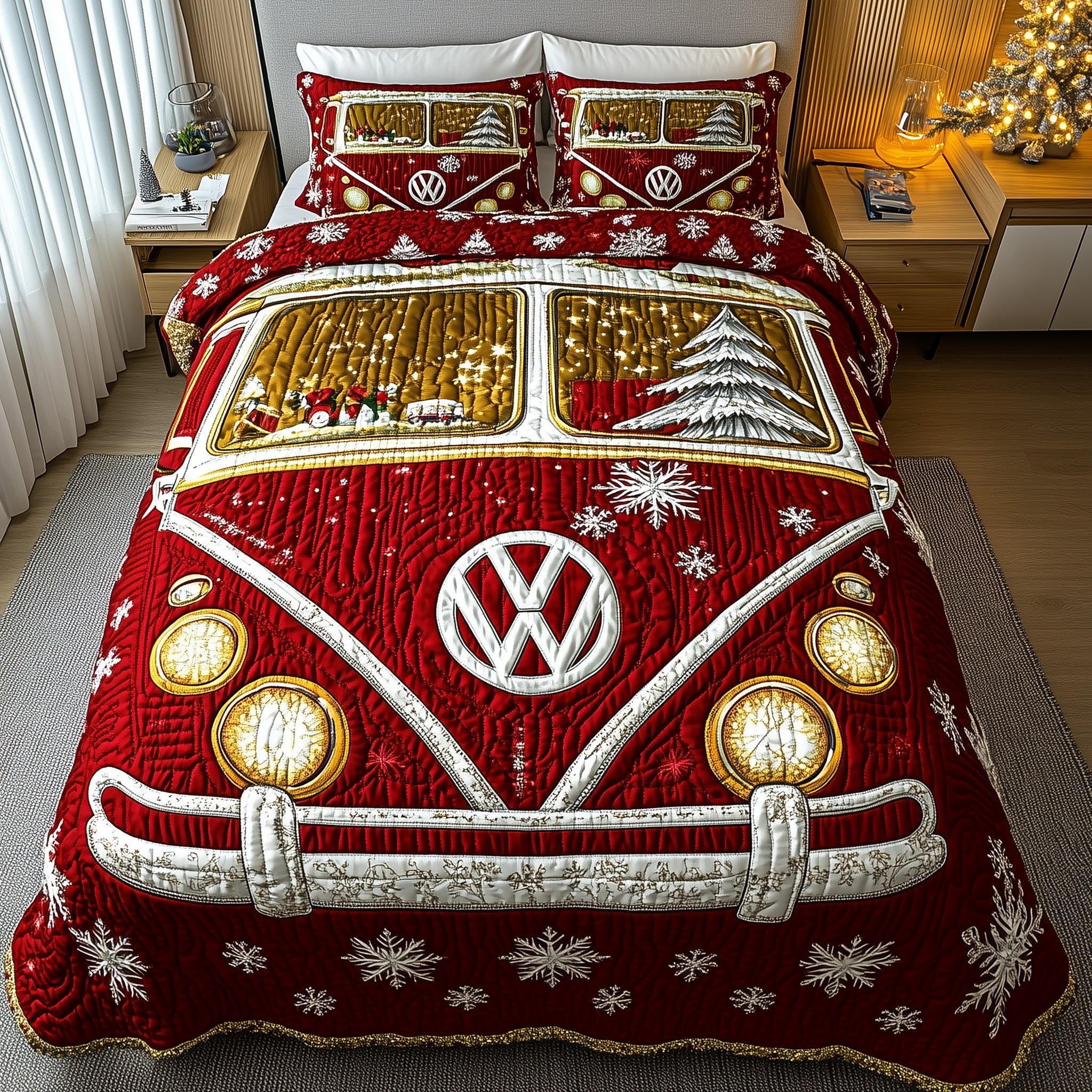 Christmas Ride Duvet Cover Set Graduation Merch Gift