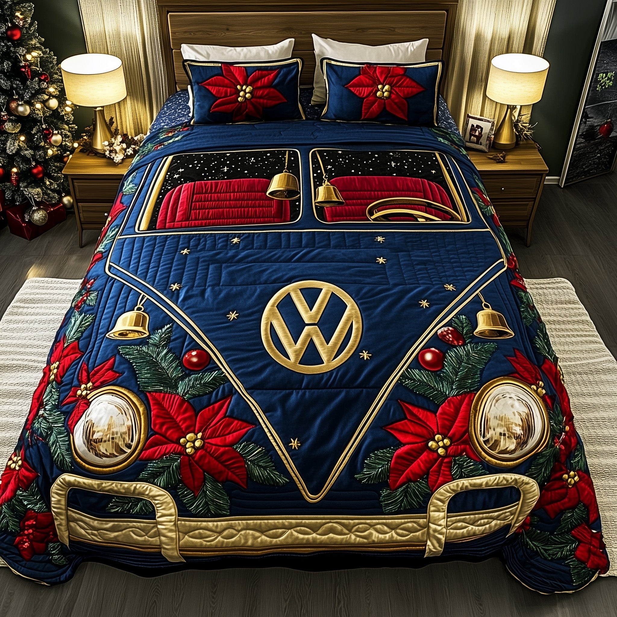 Christmas Ride Duvet Cover Set Halloween Merch Gift