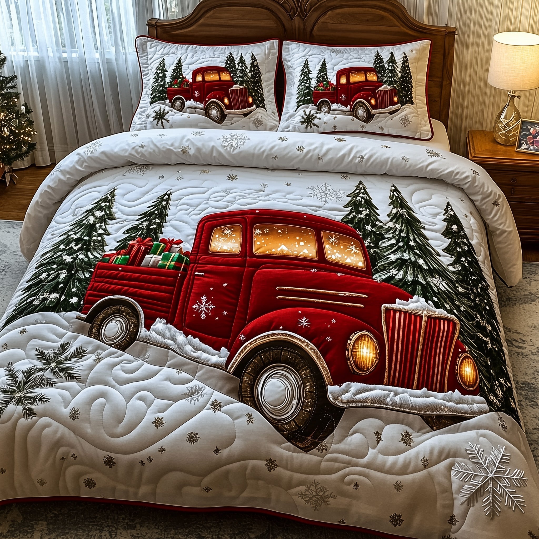 Christmas Ride Duvet Cover Set Merch For Dad
