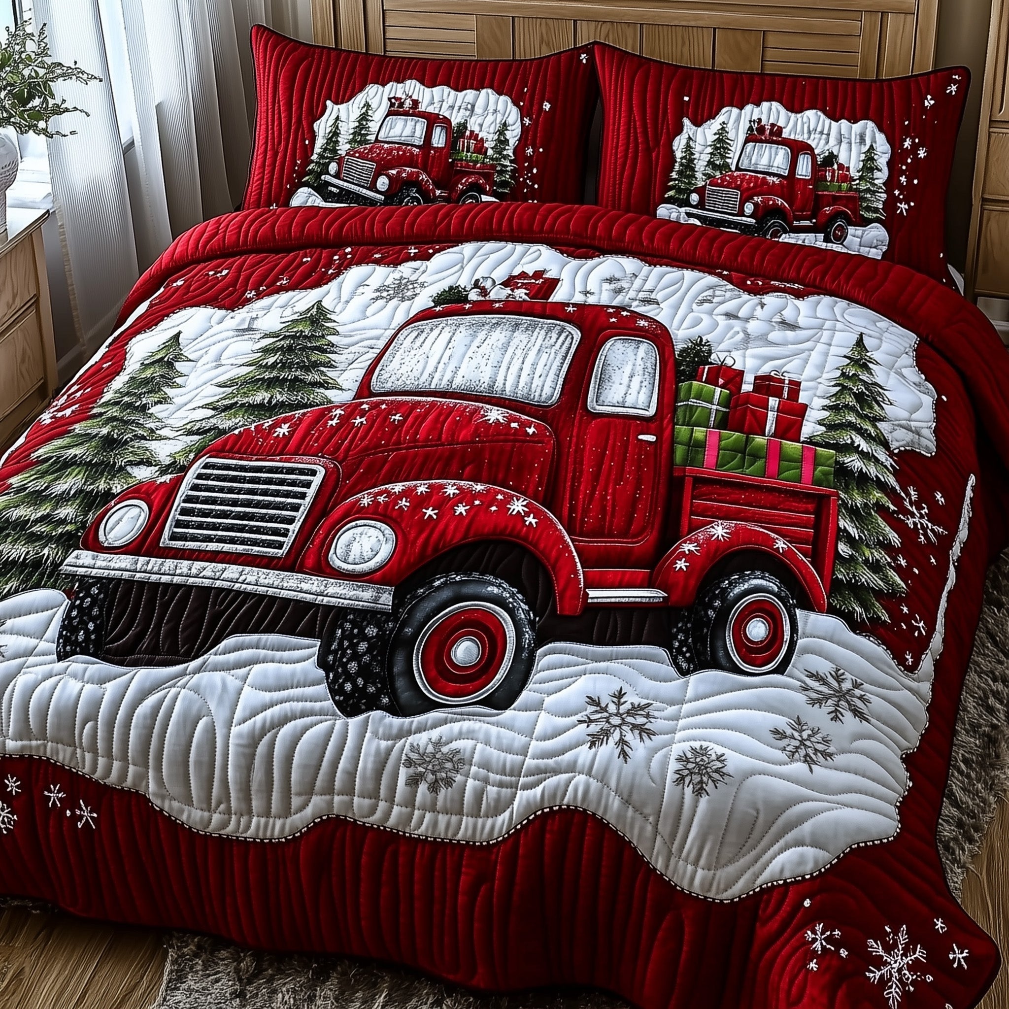 Christmas Ride Duvet Cover Set Merch For Friends