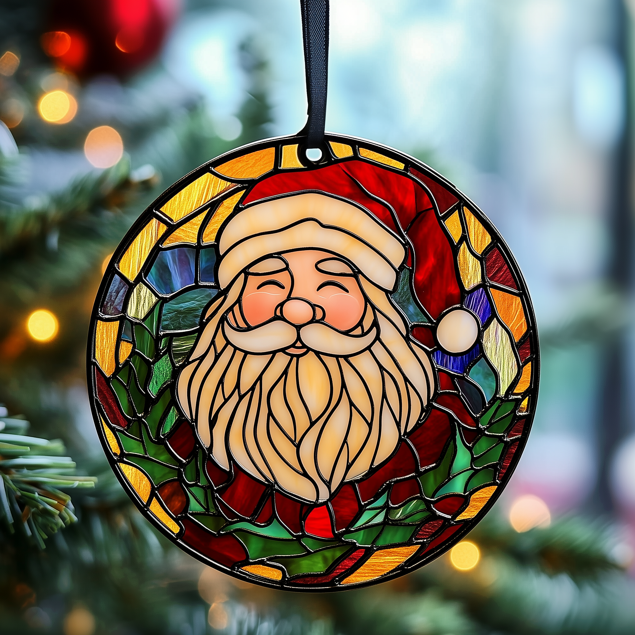 Christmas Santa Acrylic Suncatcher Ornament Christmas Ornament for Dad