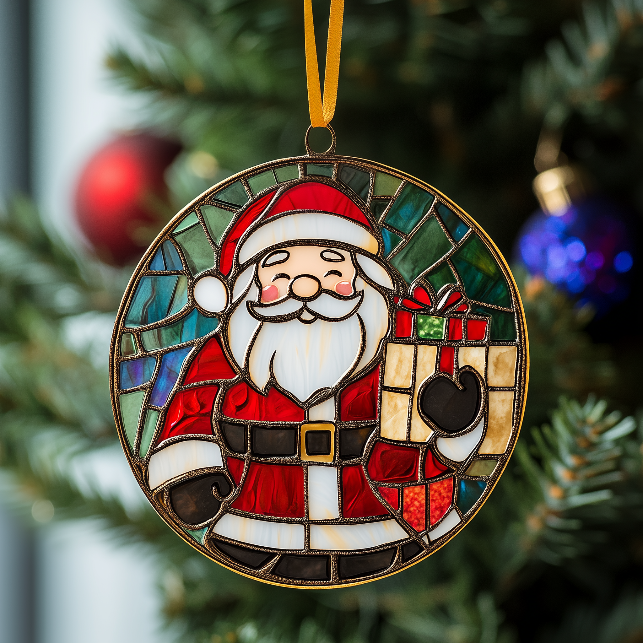 Christmas Santa Acrylic Suncatcher Ornament Christmas Ornament for Grandma