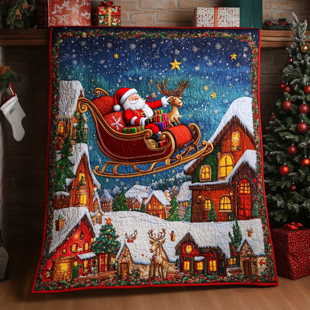 Christmas Santa Quilt Blanket Couch Blanket Meaningful Gifts For Mom