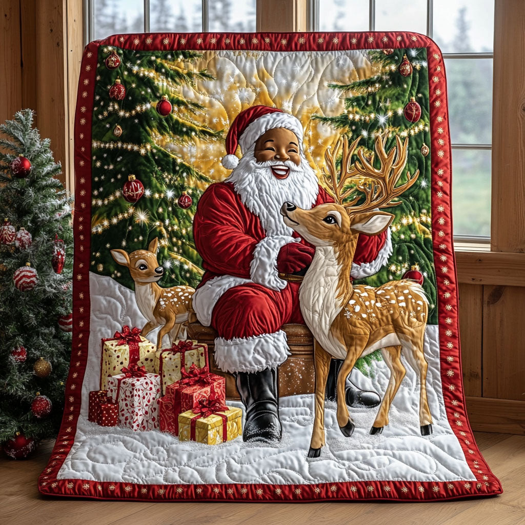 Christmas Santa Quilt Blanket Throw Blankets For Couch Best Family Presents For Christmas