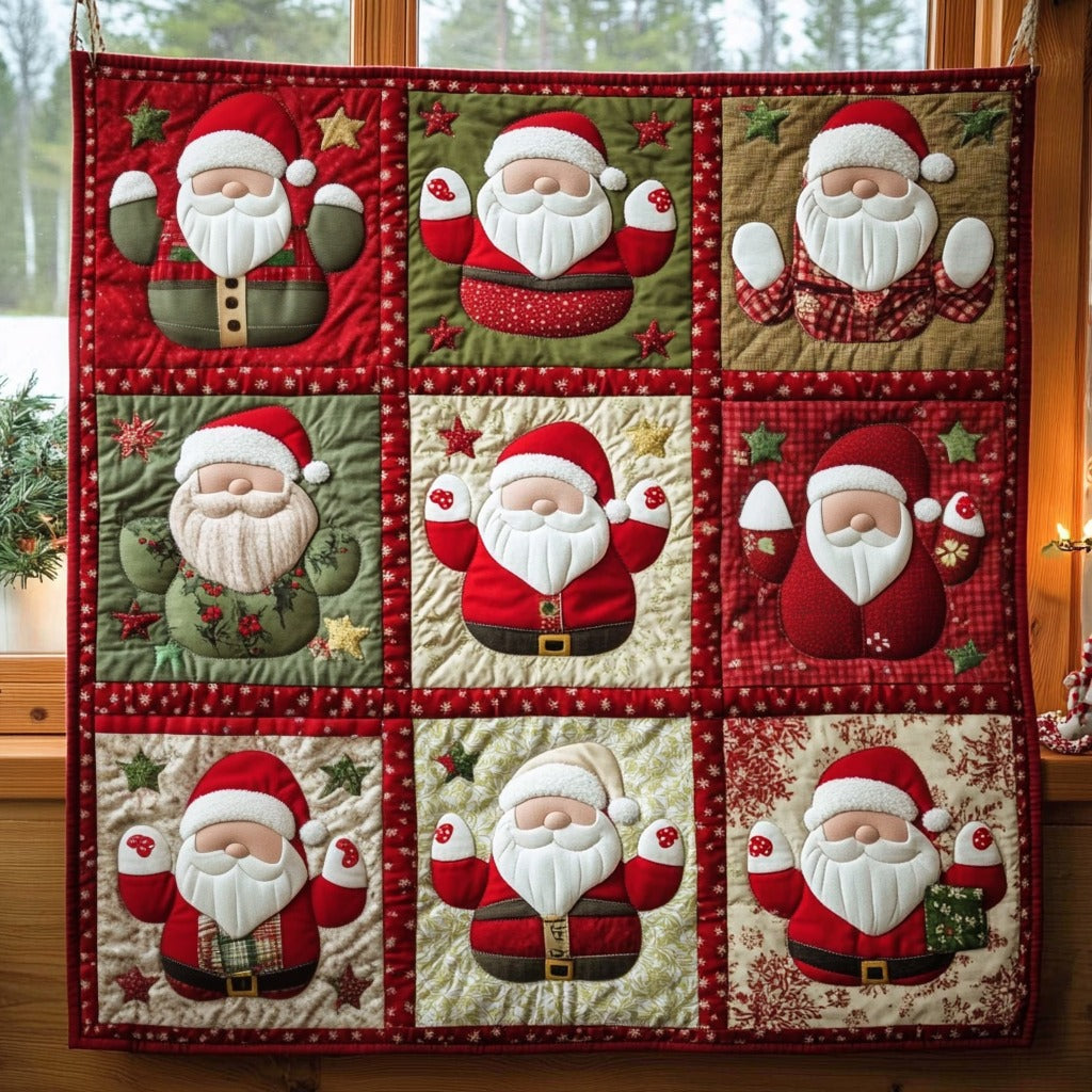 Christmas Santa Quilted Blanket Christmas Throws Christian Gifts For Couples