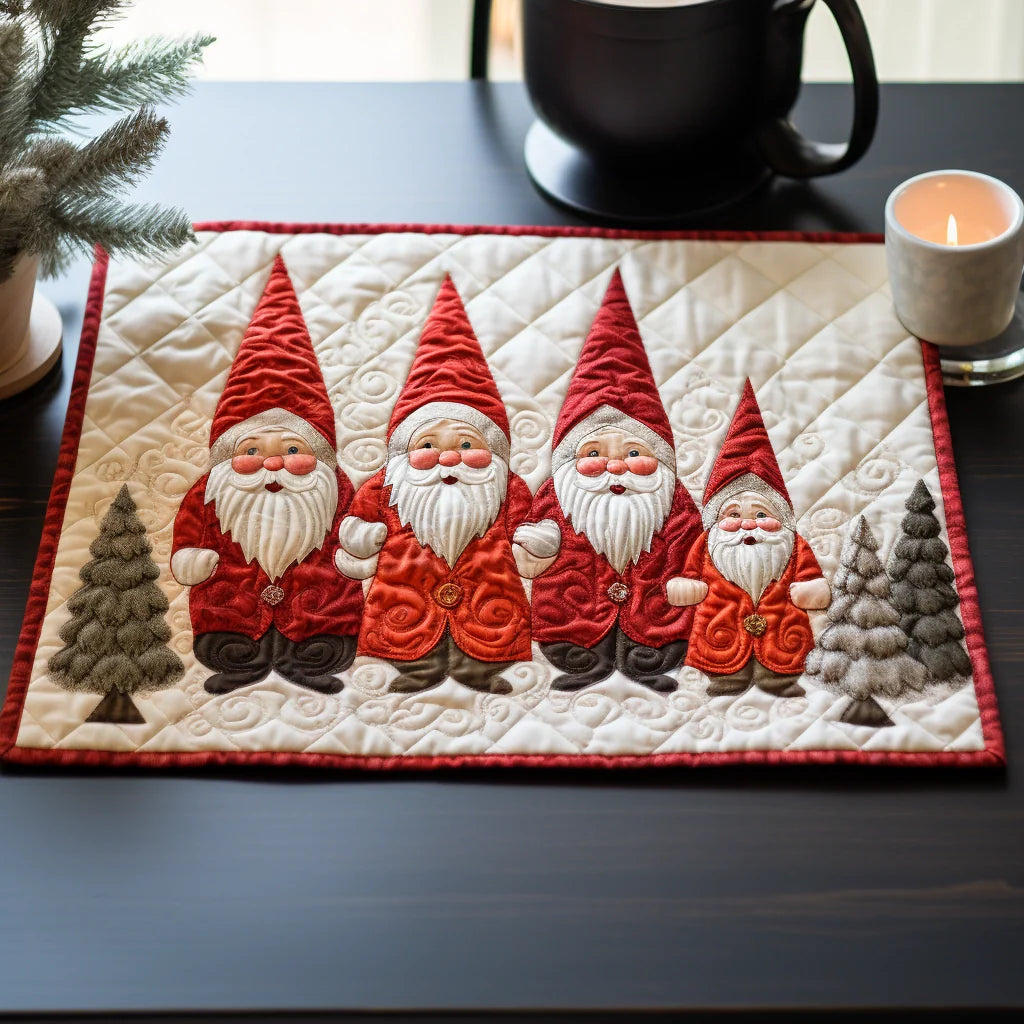 Christmas Santa Quilted Placemat Holiday Placemats Father's Day Gifts For Grandpa