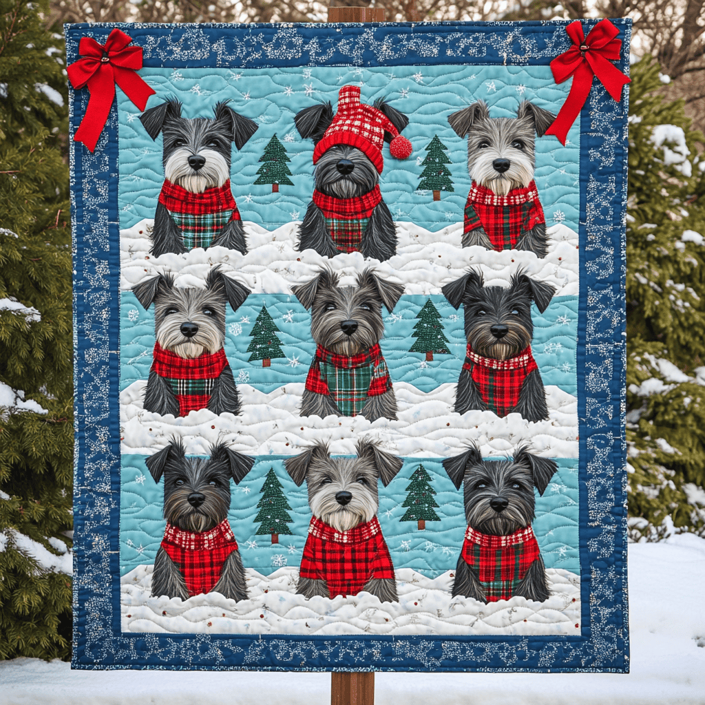 Christmas Scottish Terriers Holiday Christmas Quilt Blanket Best Things For Dog Owners