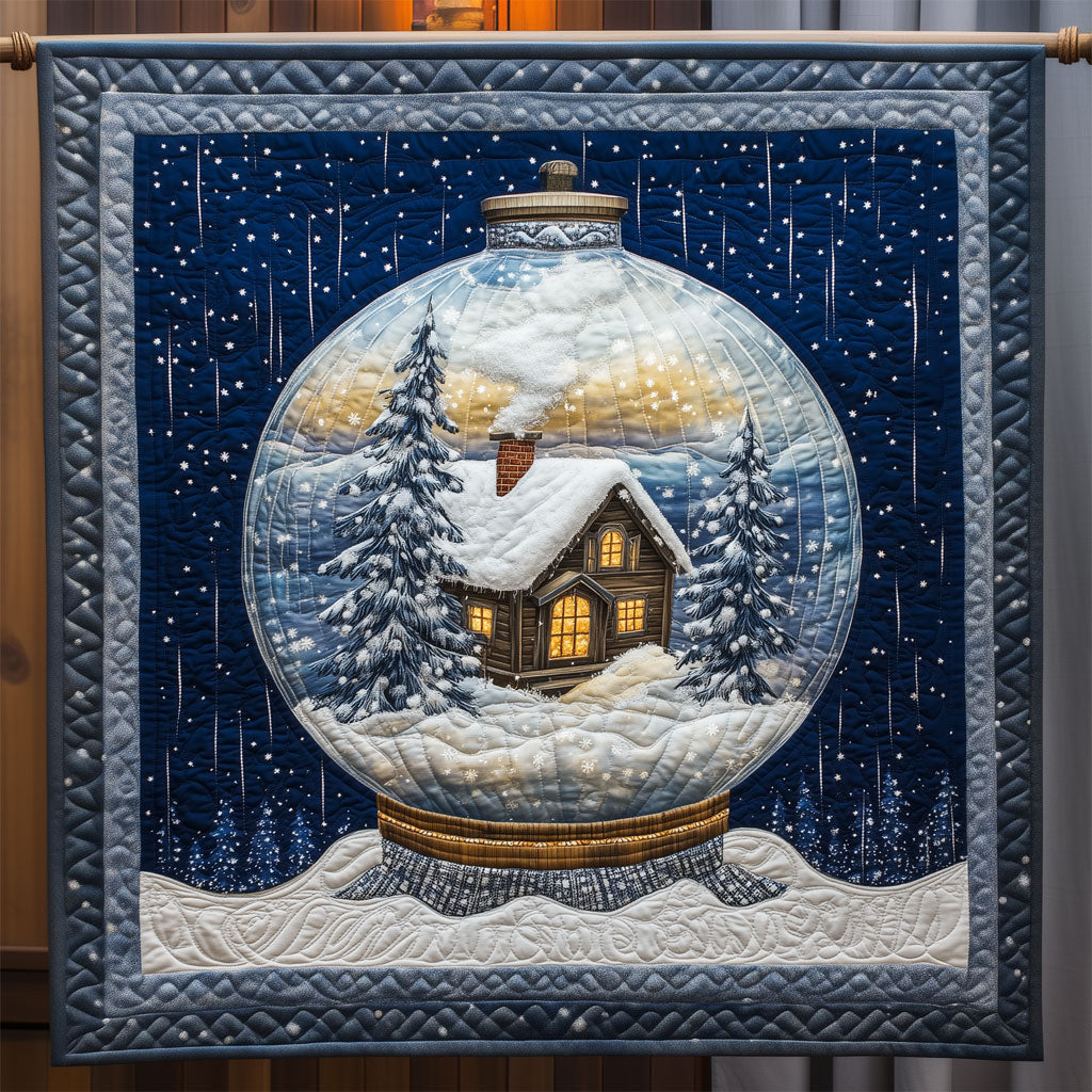 Christmas Snow Globe Quilt Cozy Quilt Blanket for Winter Relaxation