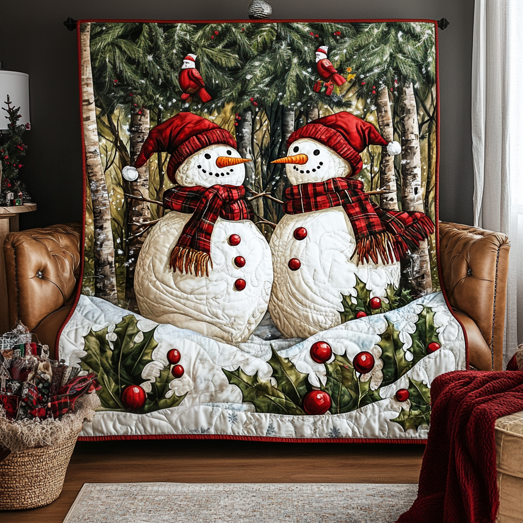 Christmas Snowfall Magic Quilted Blanket Christmas Presents For Wife