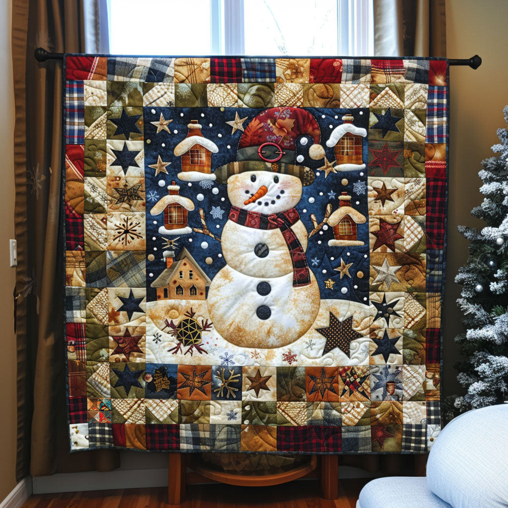 Christmas Snowman Holiday Christmas Quilt Blanket Romantic Gifts For Couples
