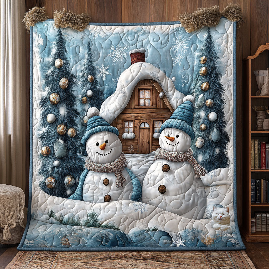 Christmas Snowman Quilt Blanket King Size Blanket Christmas Gifts For Grandmother
