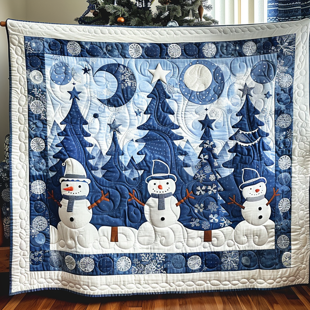 Christmas Snowman Quilted Blanket Christmas Gifts For Grandparents