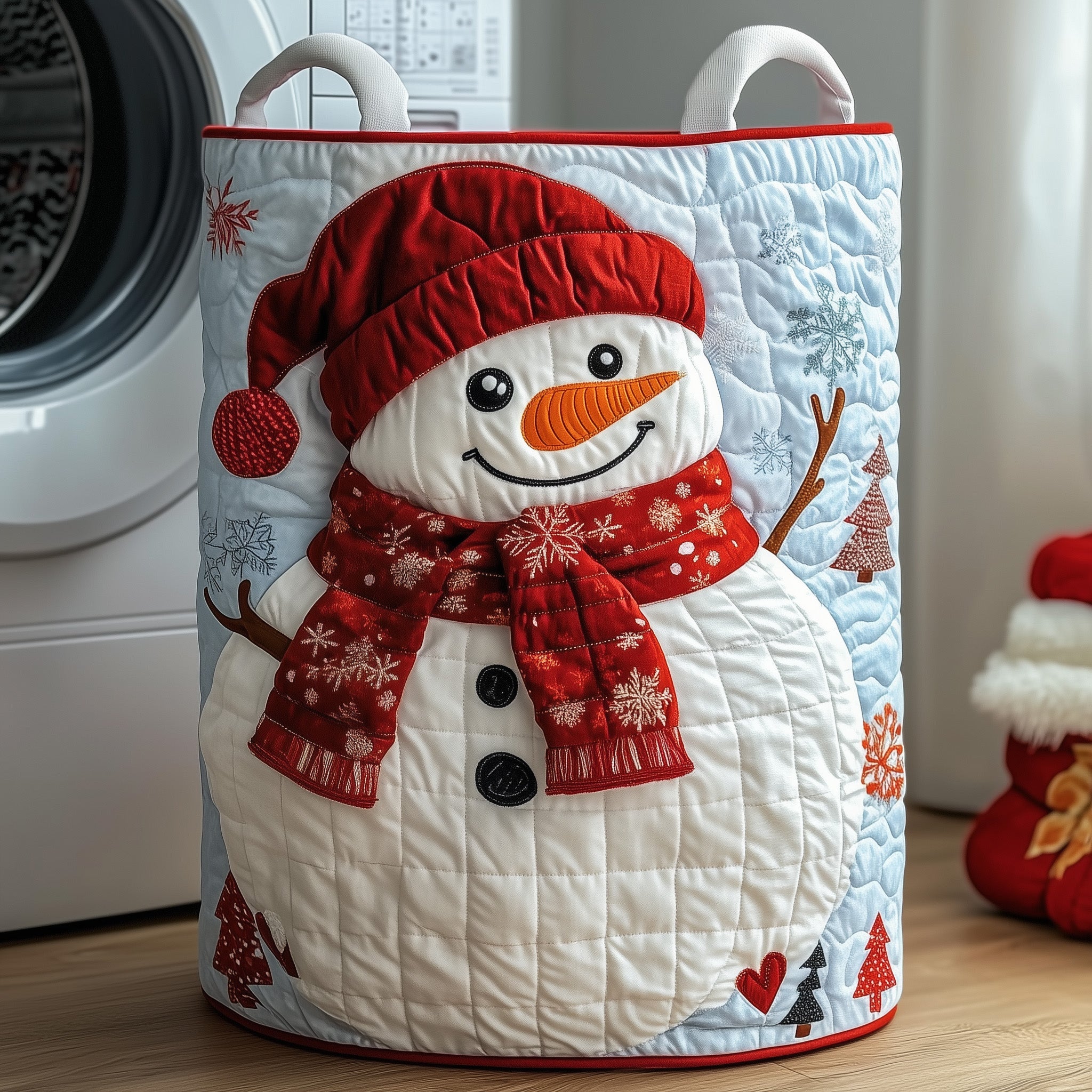 Christmas Snowman Quilted Laundry Basket Christmas Gift Ideas For Mom