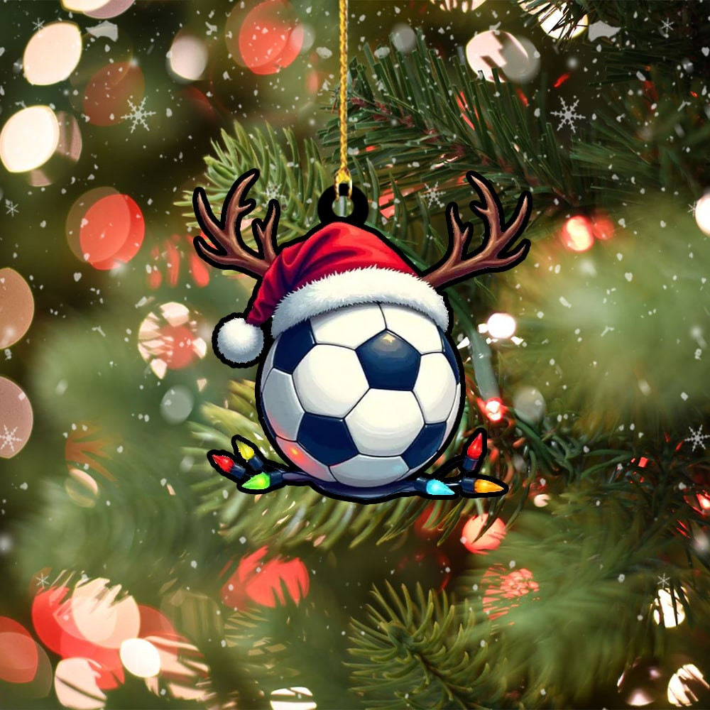 Christmas Soccer Ball Ornament Christmas Tree Decoration Gifts For Soccer Players