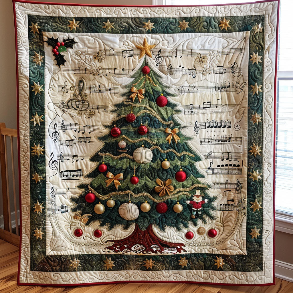 Christmas Song Quilt Cozy Quilt Blanket for Winter Relaxation