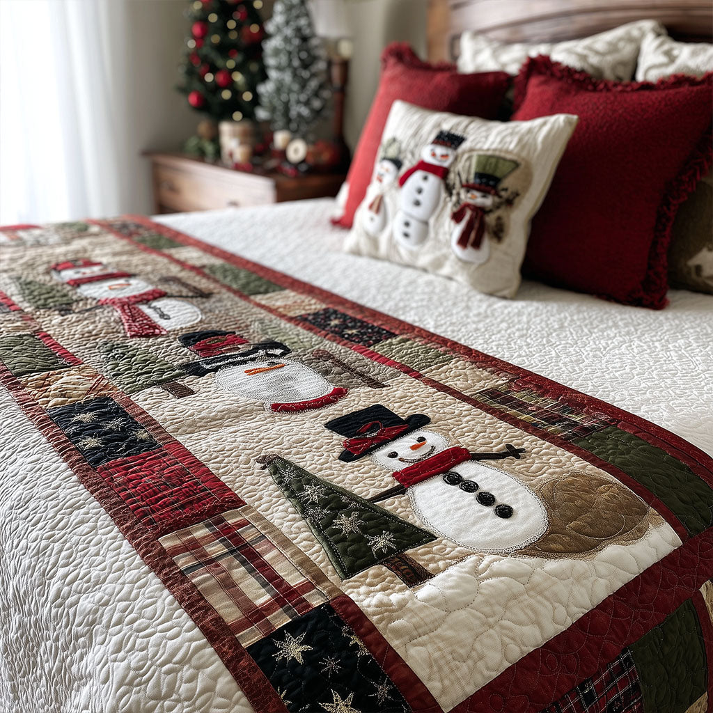 Christmas Spirit Quilted Bed Runner Christmas Bedding Ideas Family Xmas Ideas