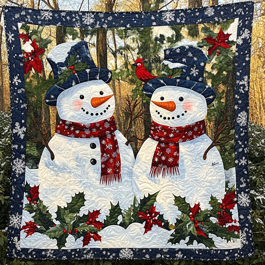 Christmas Spirit Quilted Blanket Cute Christmas Blankets