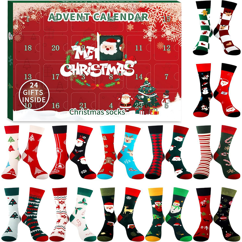 Christmas Stocking Advent Calendar 2025 Christmas Countdown Decor Family Christmas Stockings