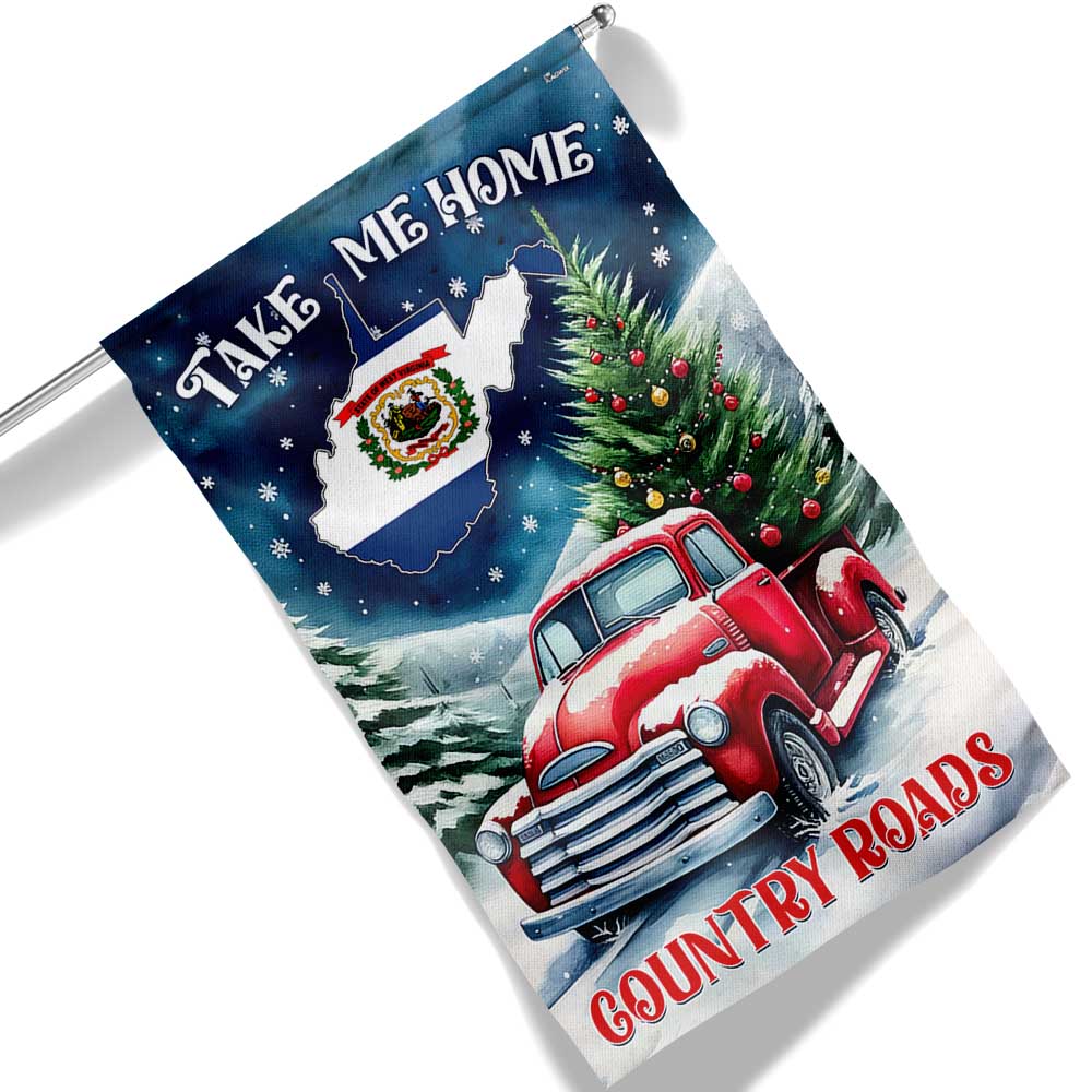 Christmas Take Me Home Country Roads West Virginia Flag Christmas 2025