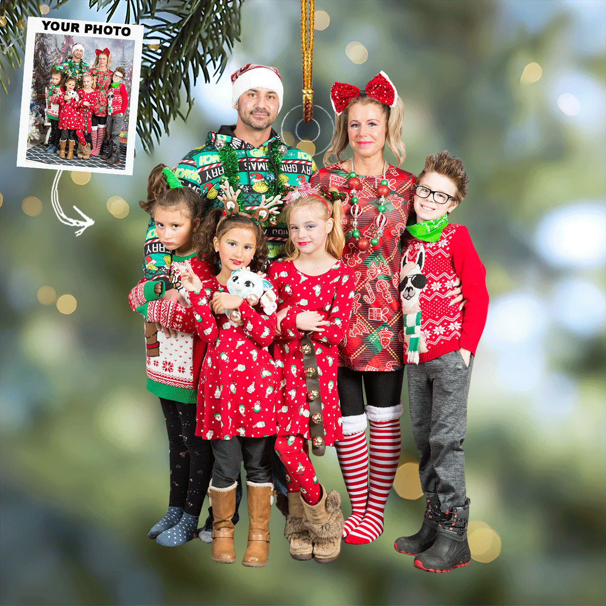 Christmas Together Personalized Photo Mica Ornament Christmas Gift For Family Family