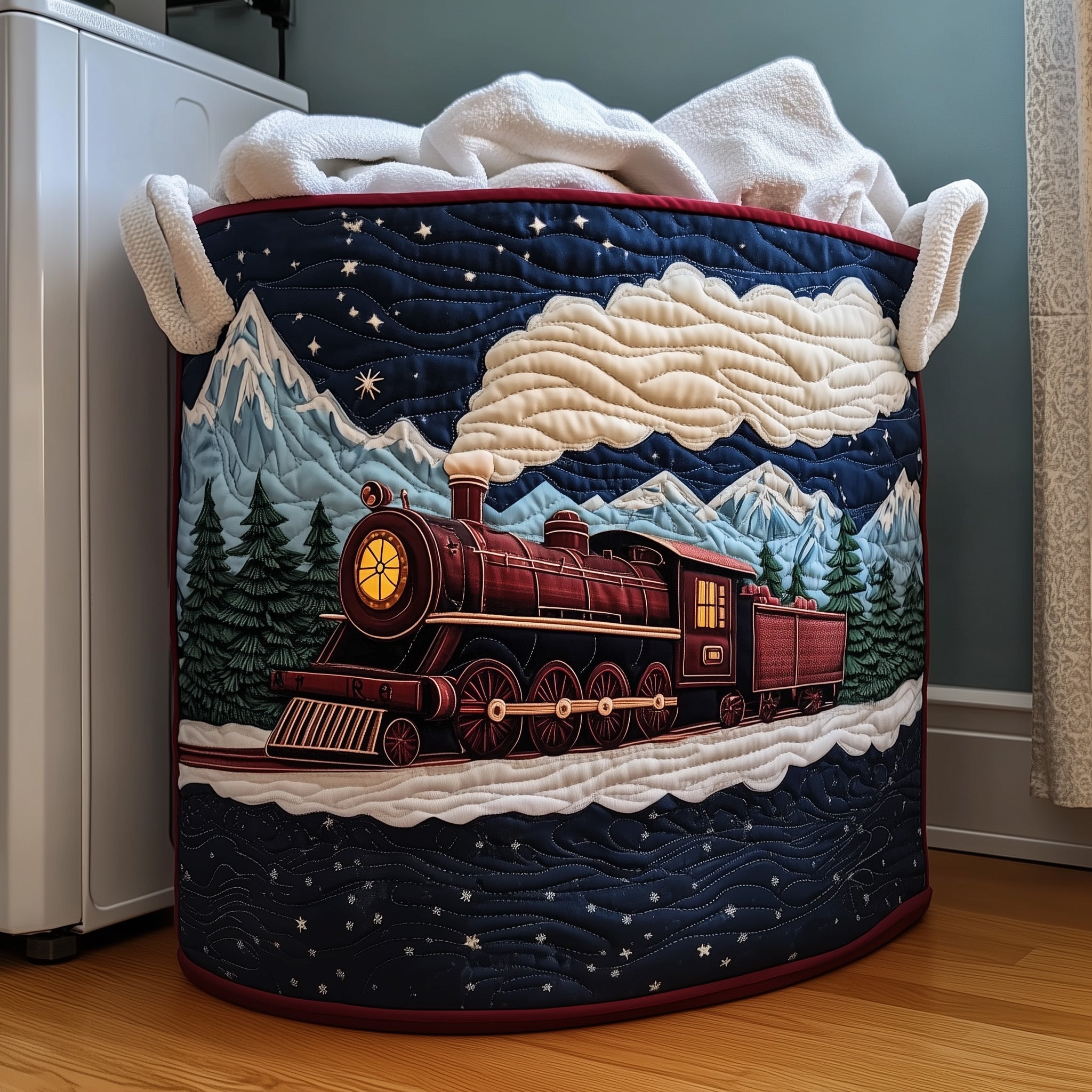 Christmas Train Quilted Laundry Basket Best Christmas Gift Ideas For Women
