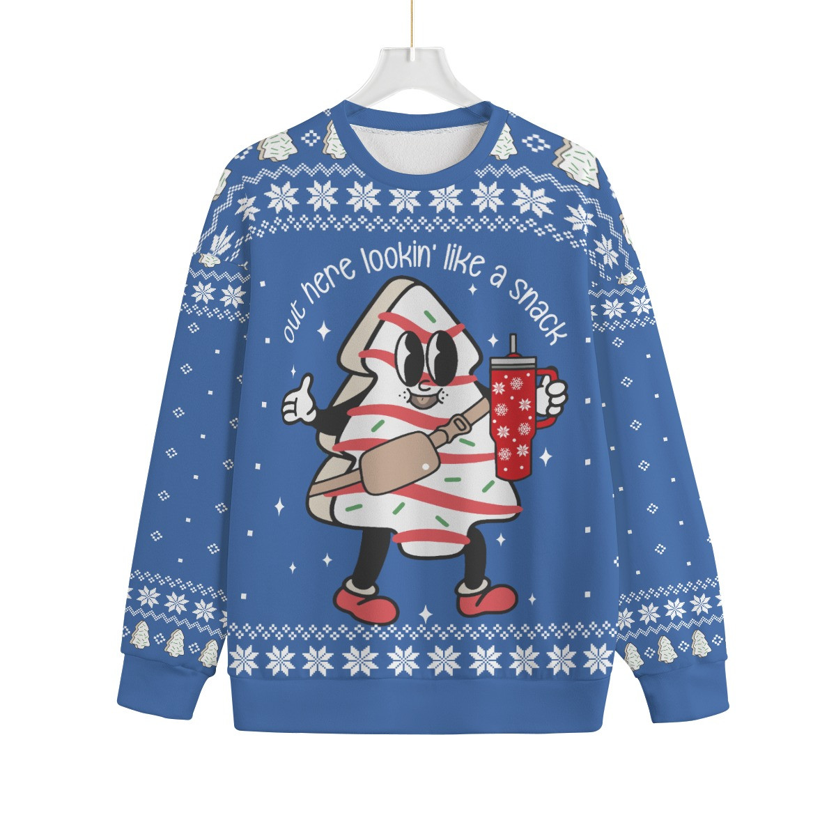 Christmas Tree Cake Men Big And Tall Christmas Sweater Cute Holiday Sweatshirt to Spread Joy