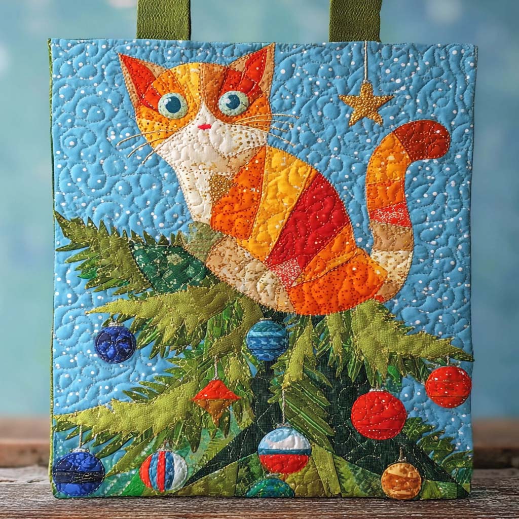 Christmas Tree Climber Quilted Tote Bag Christmas Ideas For Wife