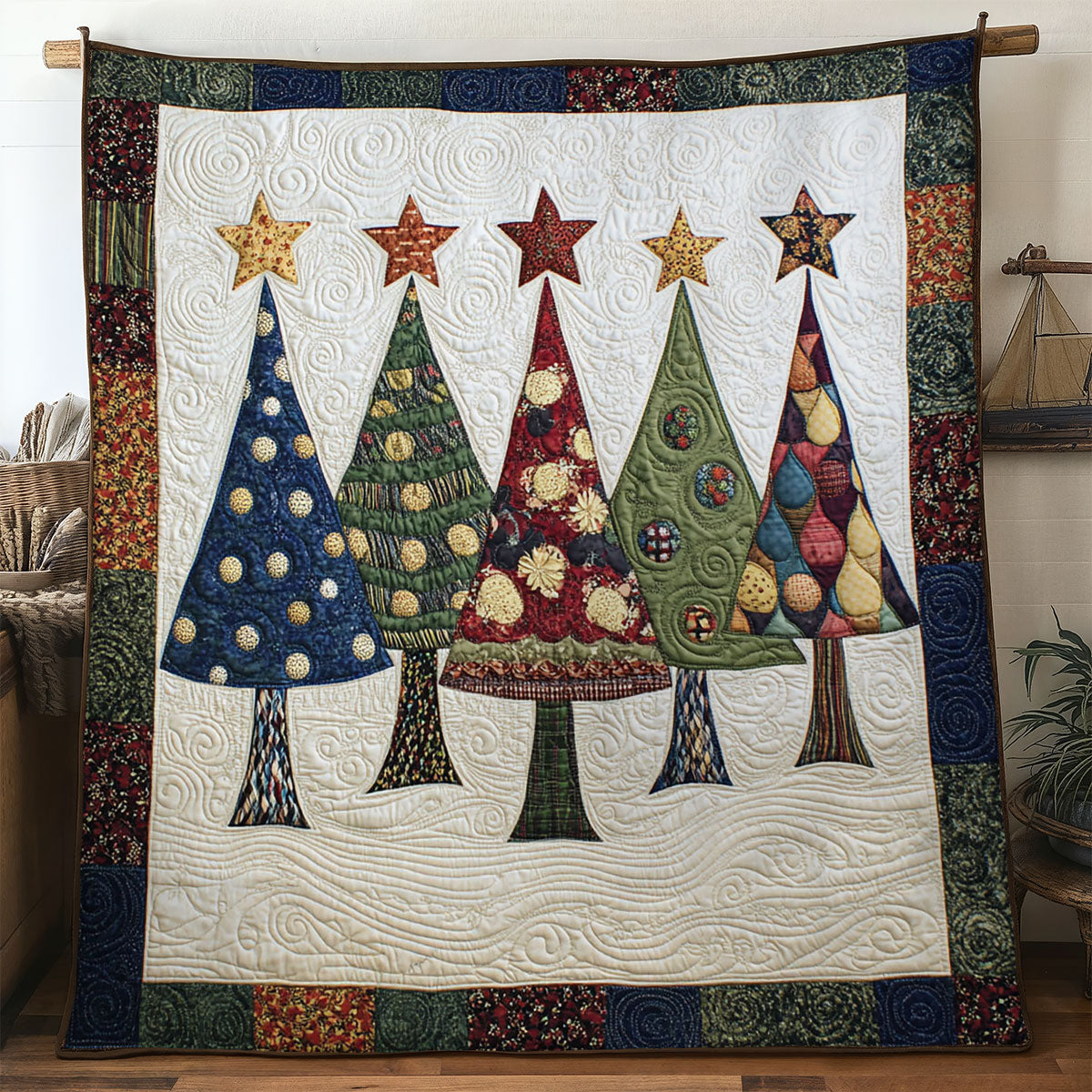 Christmas Tree Dance Quilted Blanket Throws And Blankets Presents For Grown Up Daughters