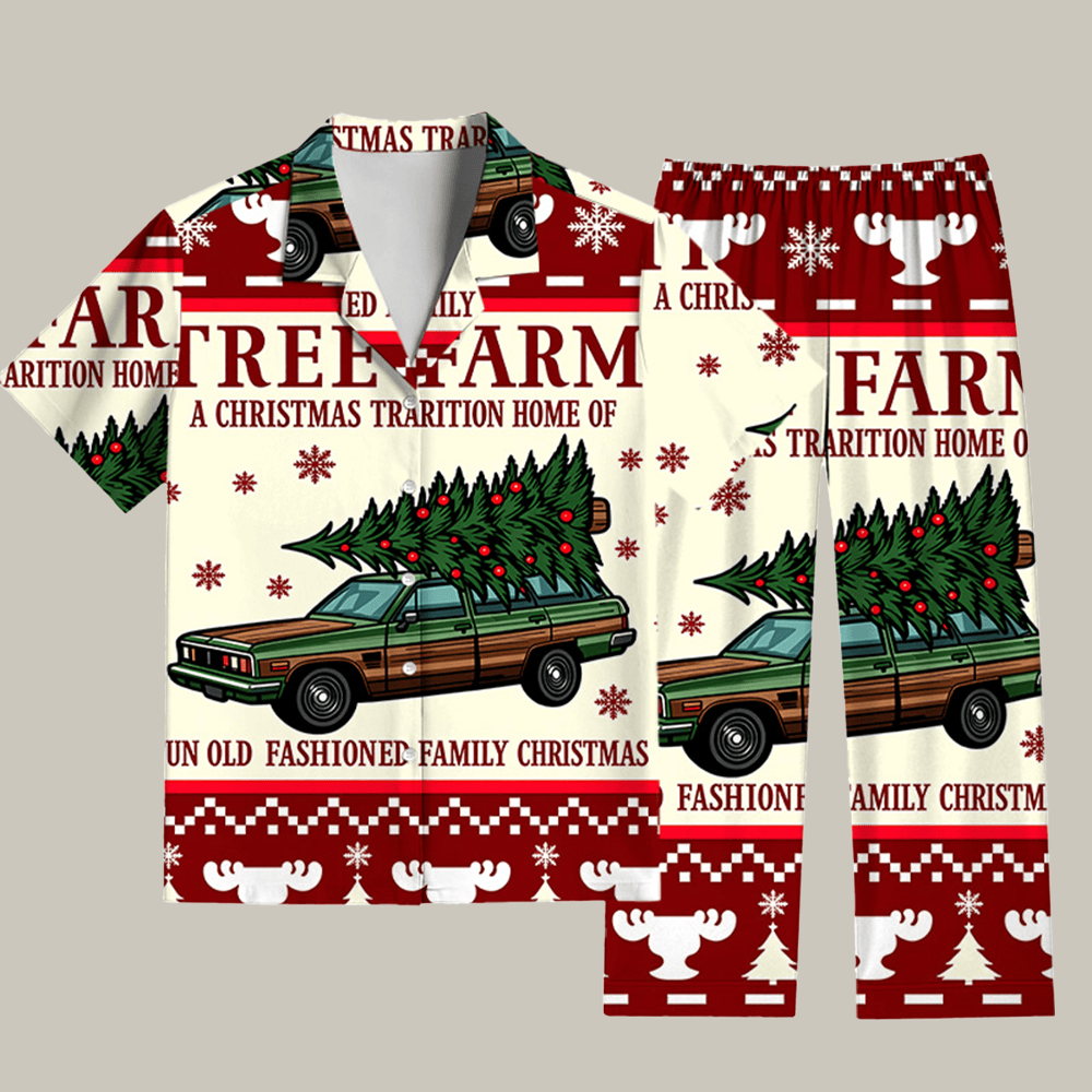 Christmas Tree Farm Pajama Set Merry Christmas Clothing Perfect Gift For Girlfriend