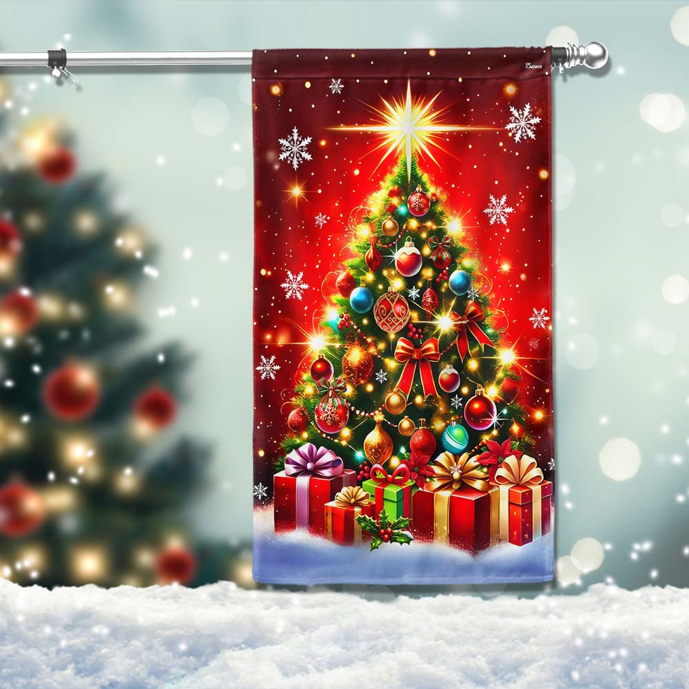 Christmas Tree Festive Holidays Flag