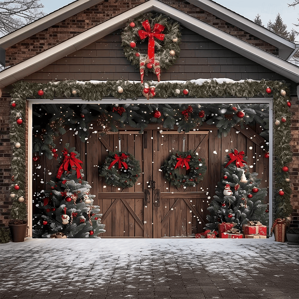 Christmas Tree Garage Door Cover Christmas Garage Door Covers Xmas Present For Sister In Law