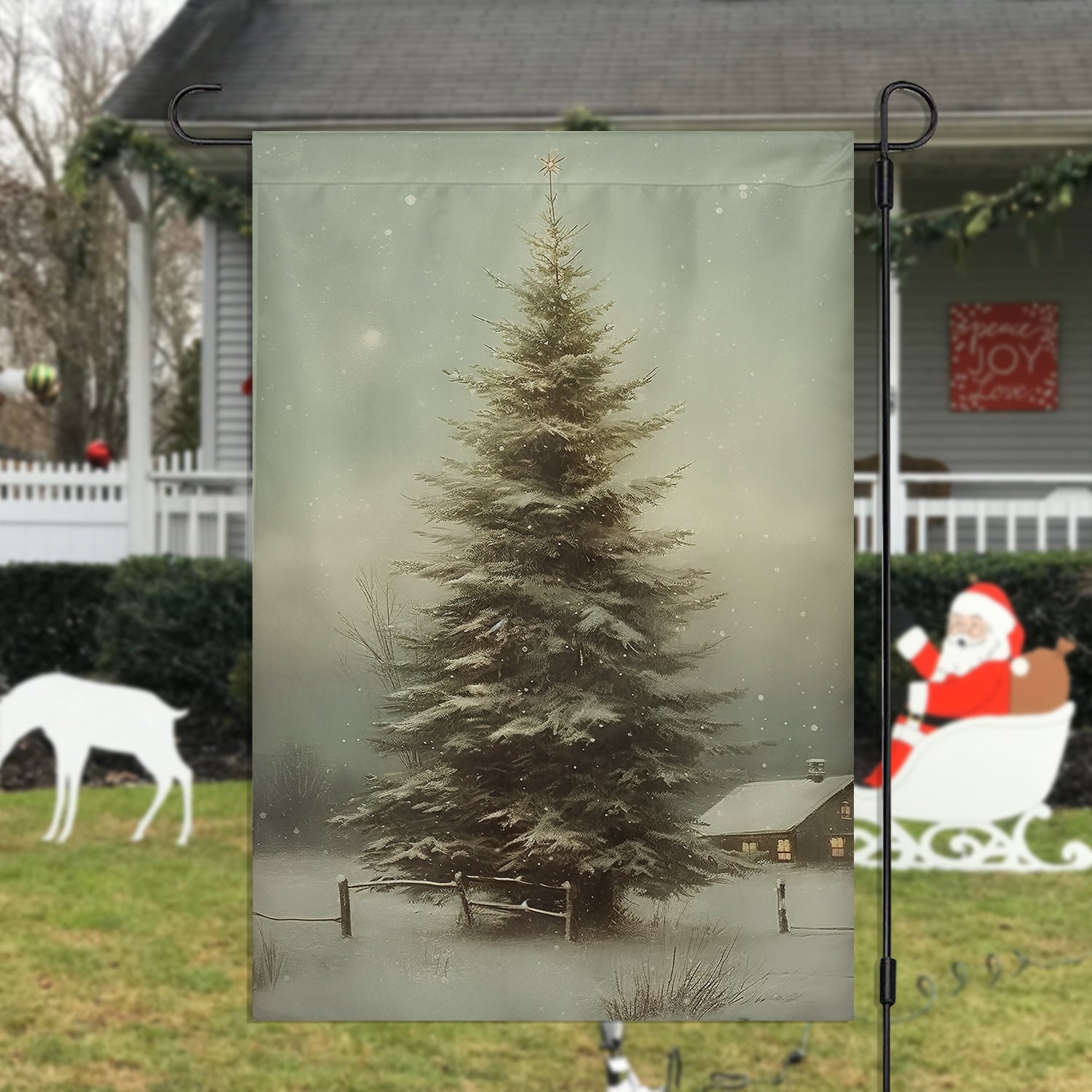 Christmas Tree In The Forest Christmas Garden Flag Gift For Christmas Tree Lovers