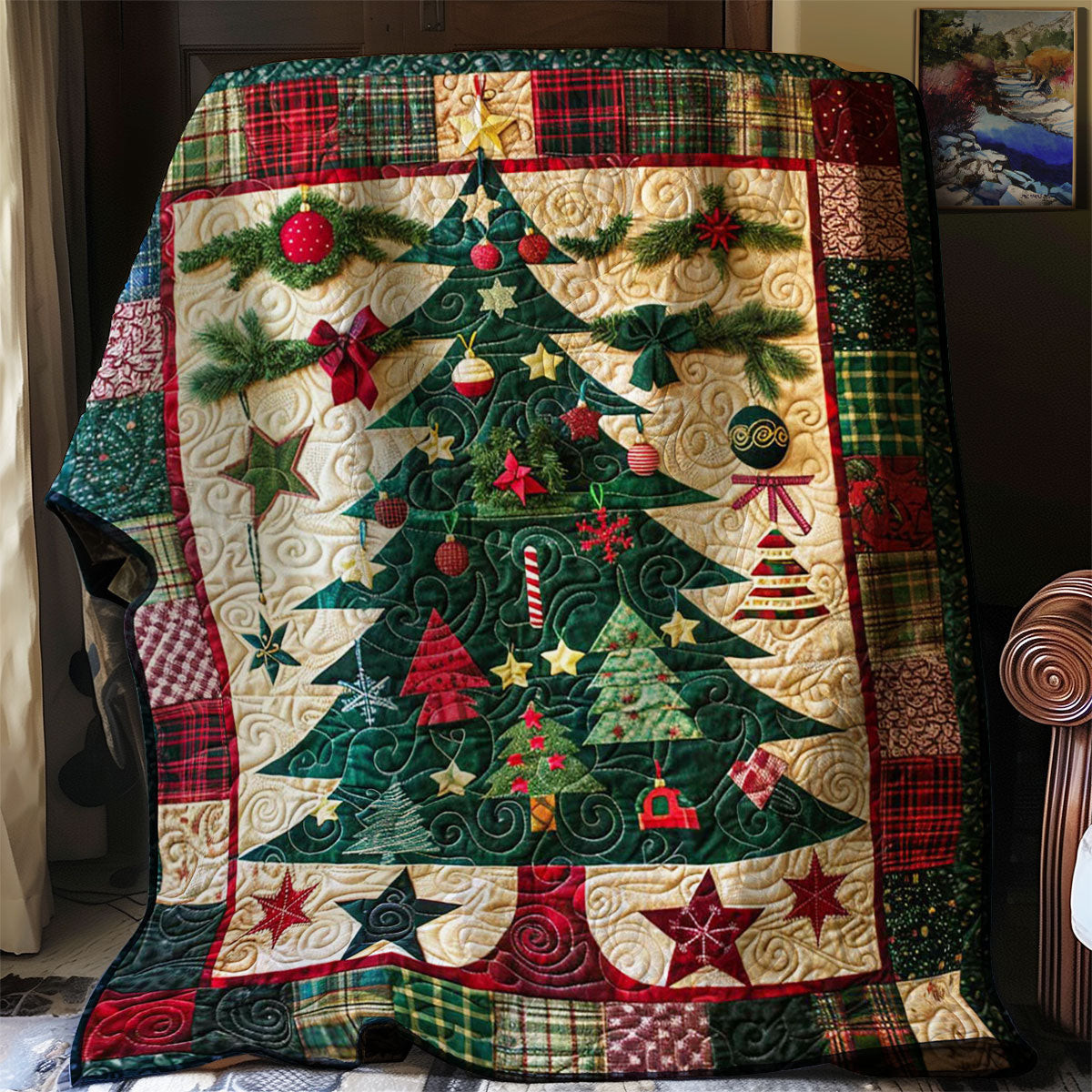 Christmas Tree Quilt Blanket Best Throw Blanket Awesome Mother's Day Gifts 2025