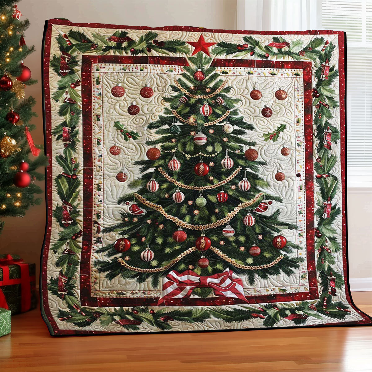 Christmas Tree Quilt Blanket King Blanket Christian Marriage Gifts