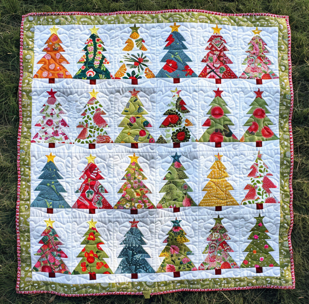 Christmas Tree Quilt Blanket Sofa Throws Great Grandmother Gifts For Christmas
