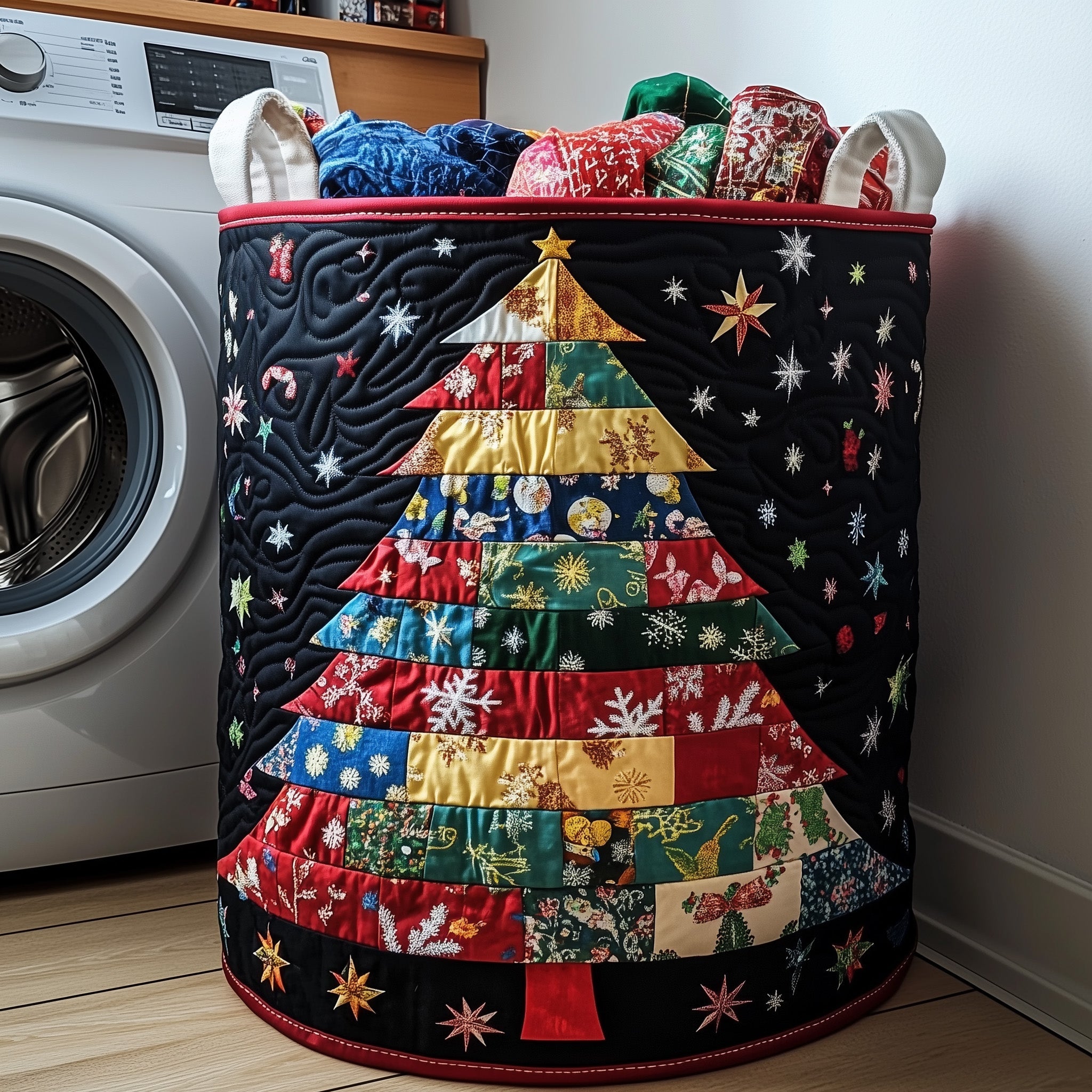 Christmas Tree Quilted Laundry Basket Christmas Presents For Girlfriend