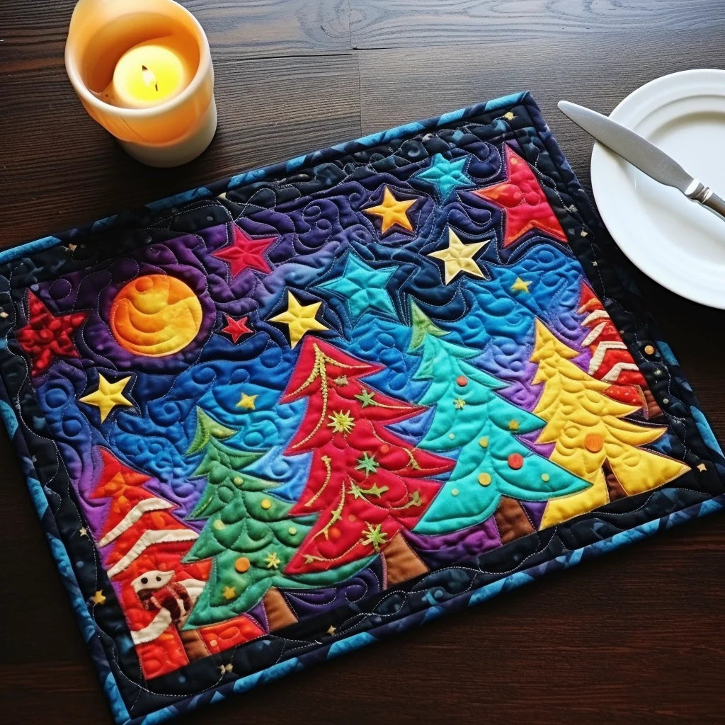 Christmas Tree Quilted Placemat Placemats For Round Table Retirement Gift Ideas For Men