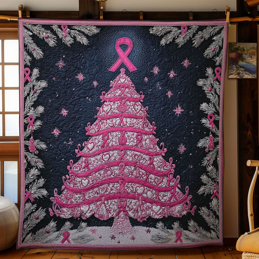 Christmas Tree Ribbon Glow Quilt Blanket Throws For Couch Grandparent Xmas Presents