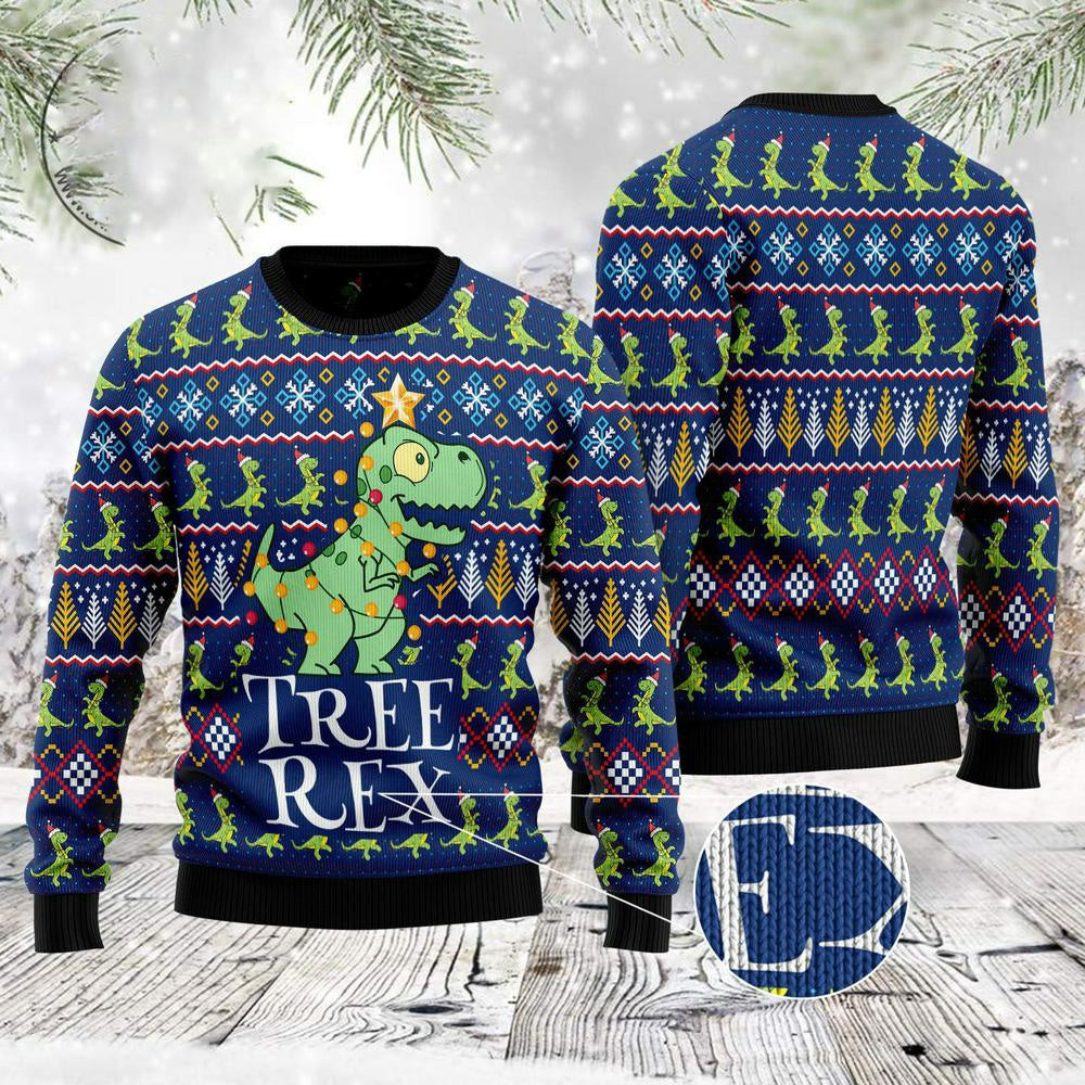 Christmas Tree Ugly Sweater Tree Rex Ugly Christmas Sweater Gifts For Couples