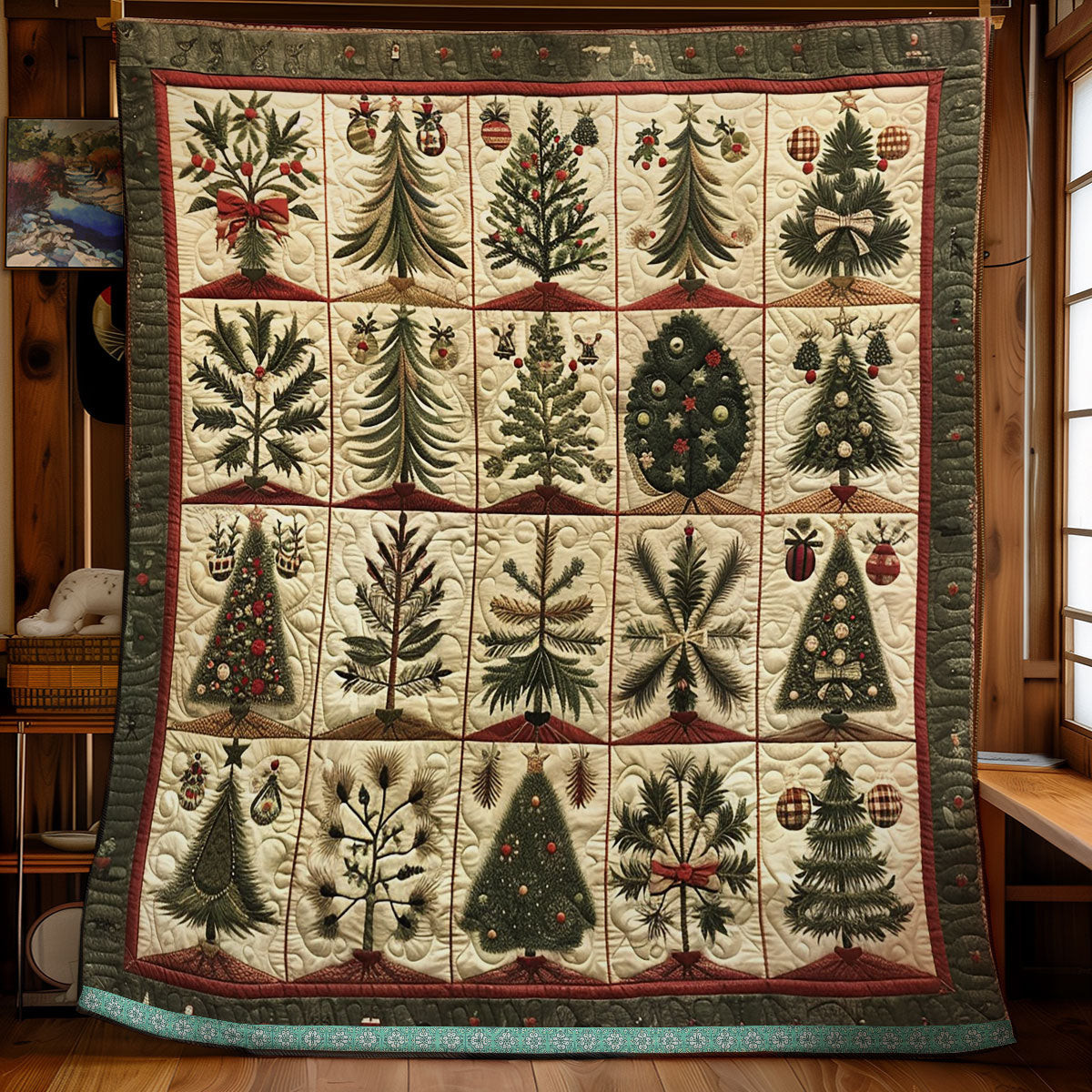 Christmas Tree Unique Holiday Christmas Quilt Blanket Romantic Gifts For Couples