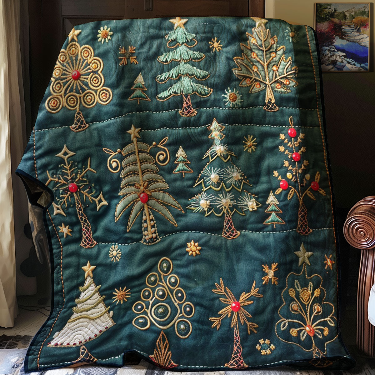 Christmas Trees Quilt Blanket Christmas Blanket Christmas Gift For Daughter