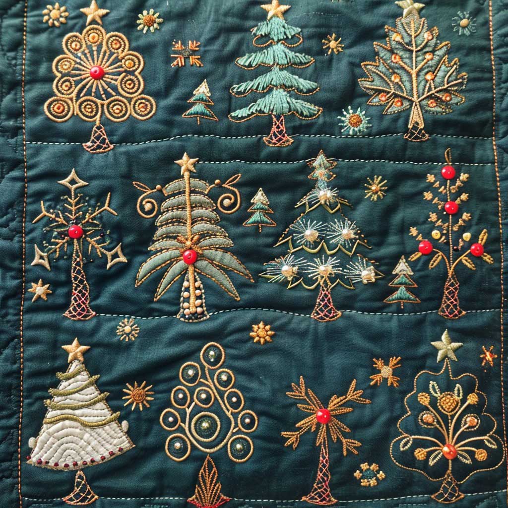 Christmas Trees Quilt Blanket Christmas Blanket Christmas Gift For Daughter