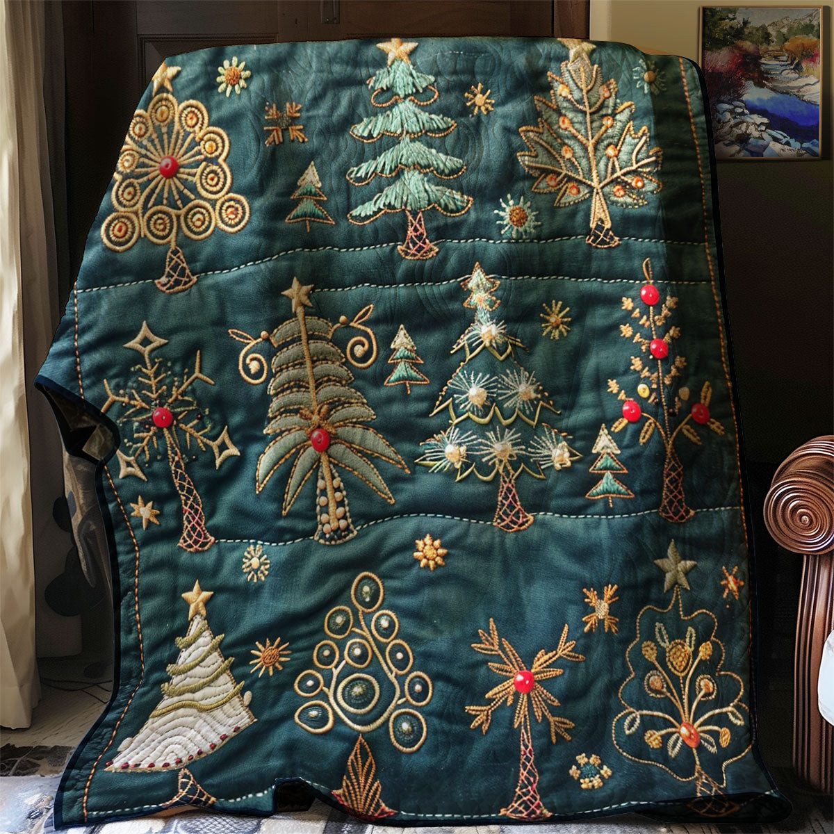 Christmas Trees Quilt Blanket Soft Throw Blanket Best Father's Day Gifts For Dad
