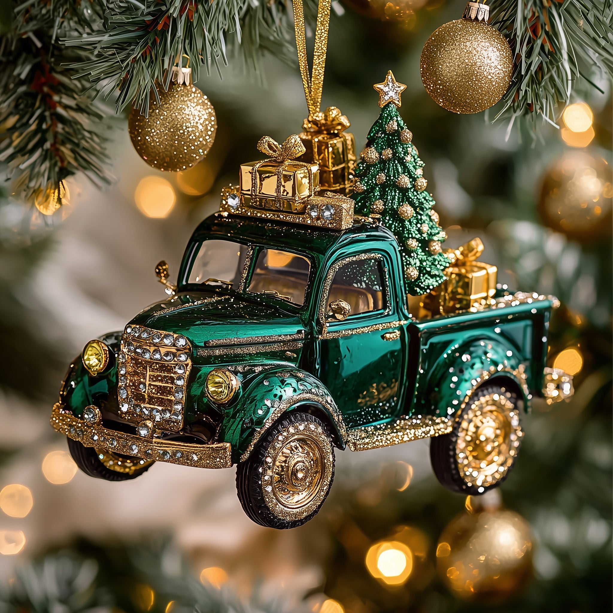 Christmas Truck Acrylic Ornament Christmas Ornament Decoration